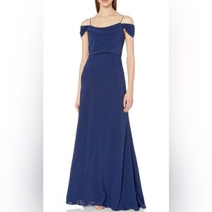 Jenny Yoo Elegant Blue Maxi Dress